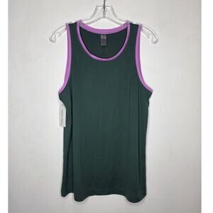 NWT Outdoor Voices RecMesh evergreen green lavender tank top - xs